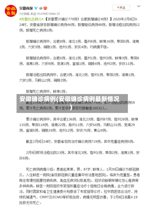 安徽确诊病例(安徽确诊病例最新情况)