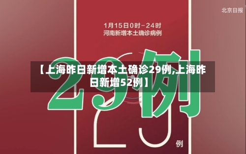 【上海昨日新增本土确诊29例,上海昨日新增52例】