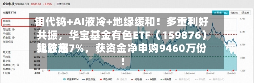 钼代钨+AI液冷+地缘缓和！多重利好共振，华宝基金有色ETF（159876）比较高飙涨超7%，获资金净申购9460万份！-第2张图片