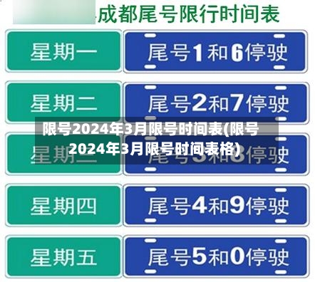 限号2024年3月限号时间表(限号2024年3月限号时间表格)