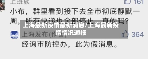 上海最新疫情最新消息/上海最新疫情情况通报-第3张图片