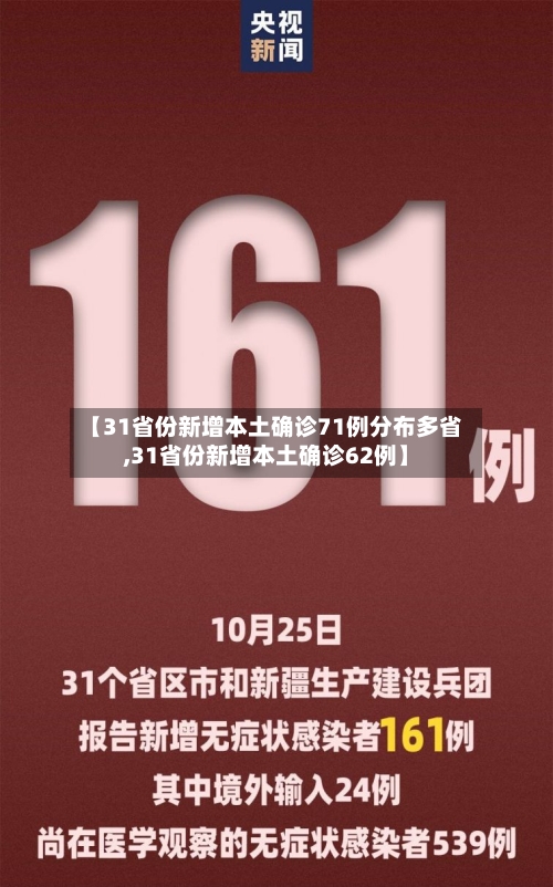 【31省份新增本土确诊71例分布多省,31省份新增本土确诊62例】