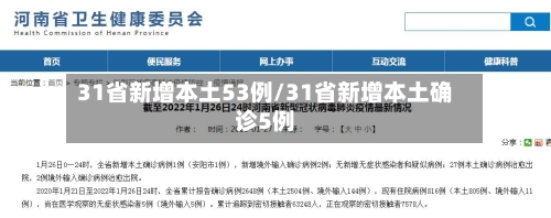 31省新增本土53例/31省新增本土确诊5例